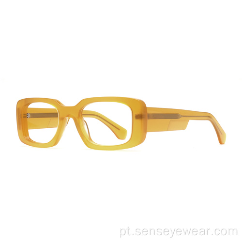 Projeto do vintage quadrado Cornal acetato quadro óculos ópticos